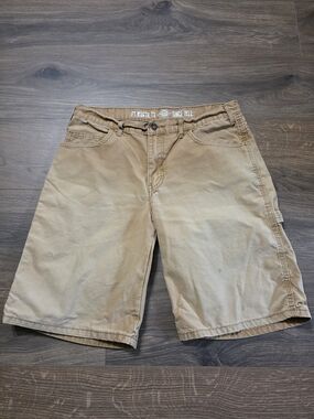 Vintage Dickies Sun Faded Khaki Cargo Shorts with Utility Pockets
